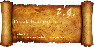 Peszt Gabriella névjegykártya